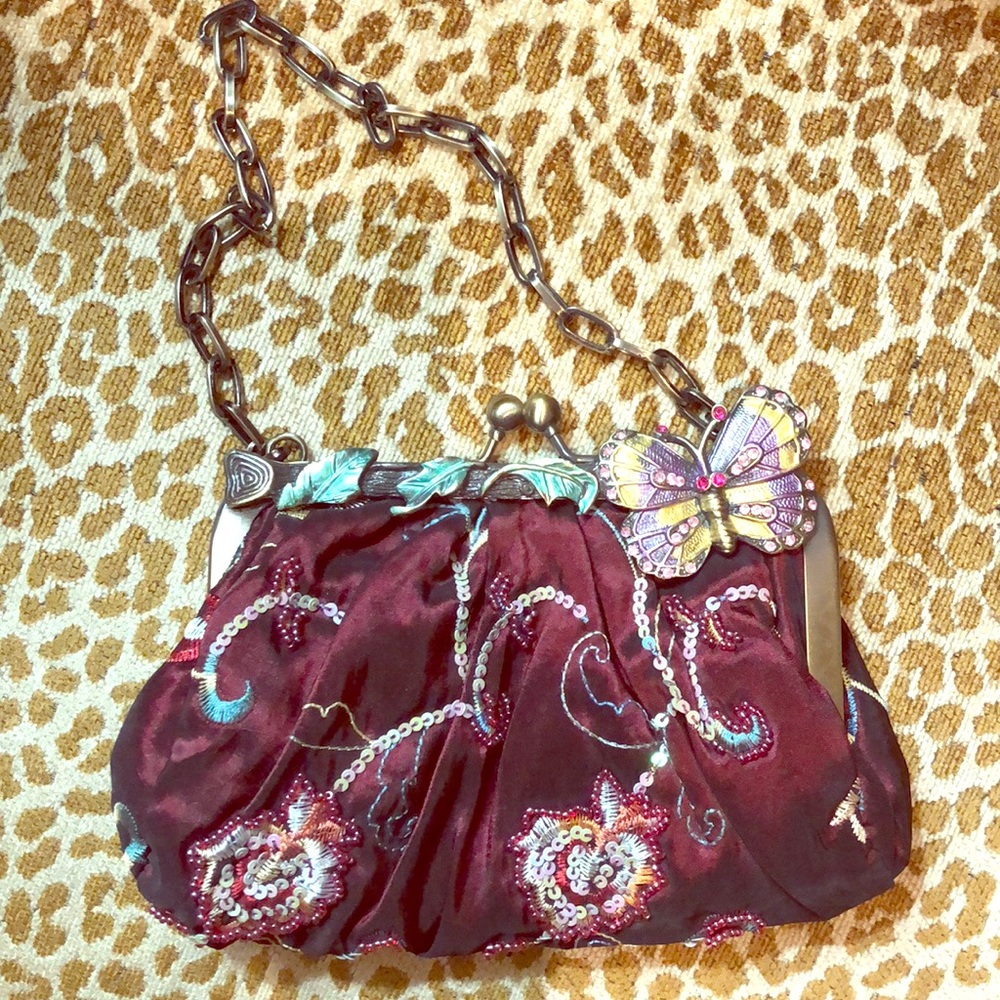 Sasha evening bag, hand made in China, 5”x8”